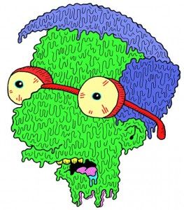 ilustración de Milhouse por Sam Taylor