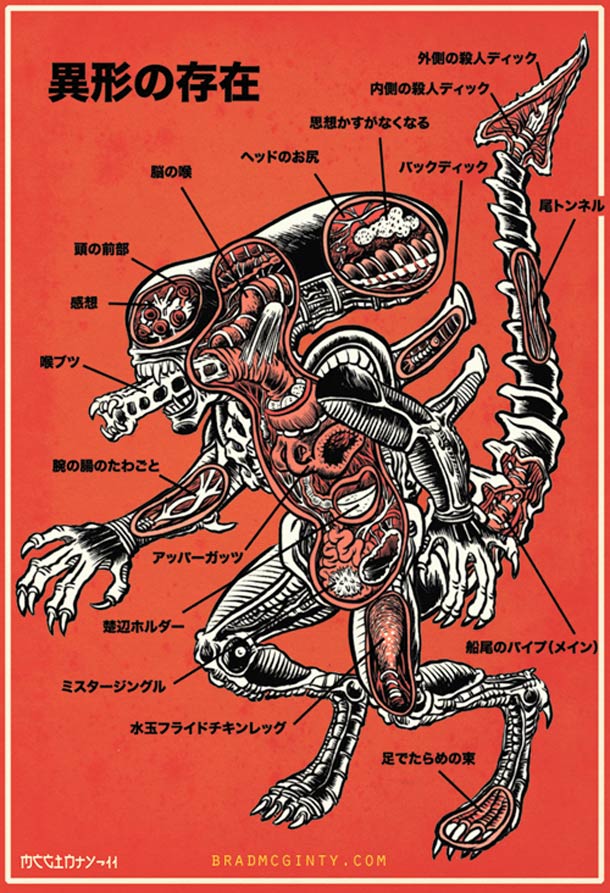 Ilustración de Alien por Brad McGinty